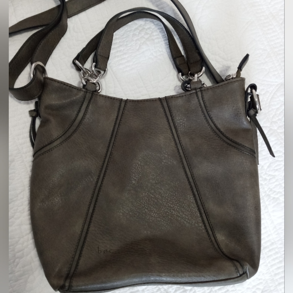 b.o.c great leather cross body hand bag purse